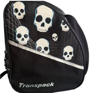 Transpack ICE Skull Figure Ice Skate Backpack 33L Ventilated Gear Bag Black RARE